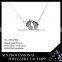 2015 Winter series latest design rhodium gold plated 925 sterling silver foot shaped zircon statement necklace for gilrs