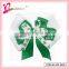 Nice ribbon bow hairgrip Irish special design clover ribbon large cheer bows(SYC-0038)