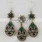 Different Indian Sets !! Green Onyx, White CZ 925 Gemstone Indian Jewellery, Sterling Silver Jewellery