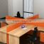 Modern Wood Desk Bookcase Combination 6 Person Office Workstation (SZ-WS252)
