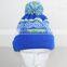 100% acrylic cheap top ball knit beanies