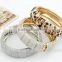 New Glitter Matte Sliver Bracelet Simple 18k Gold-Plated Opening Enamel Bangles