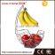 fruit basket rack with hanging wire banana hook