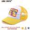 Promotional flat brim 5 panels trucker cap