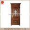 luxurious carved wooden glass door design with line and crown