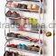 Popular fashion folding shoe rack designs wood showcase