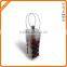Clear PVC Wine Ice Bag in Small Handle Holding Singel Bottles