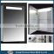 Custom wall mount stainless steel mirror cabinet with glass door