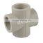 ppr pipe fitting plastic cross for water supply