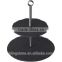 2 Tier Slate Serving Stand with Chrome Handle/Hot Selling Slate 2 Tier Cake Stand, CupCake, Muffin, Dining Room, Kitchen Display