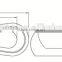cUPC bowl-shape-acrylic-bathtub,move tub,round whirlpool tub