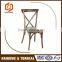 Factory Direct Sales Transparent Antique Wooden Cross Back Bar Chair