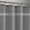 Polyester fabric grey waterproof window shower curtain