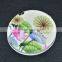 Pink Heart shape leather cosmetic compact mirror