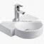 Bathroom wall hung sink half pedestal wall hung basin E8001C