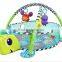 Hot sale plush baby play mat tortoise shape play mat with 30 balls