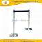 SS heavy duty cast iron base line barrier post queue pole for airport