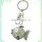 2015 fashion animal teddy bear key chain with cz stones