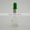 clear 15ml glass dropper bottles for with child safety and tamper proof dropper topr e-liquid