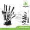 Luxury and popular ceramic bottle knife block with PP inside