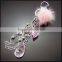 Factory Price Customized Big 3D Crystal Tear Shape Charm Keychain