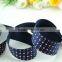 mutli color polka dot printed grosgrain ribbon