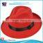 Blank promotion cheap felt hat fedora hat with woven