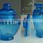 2015 new fashion Ribbed Candy Food Pot glass jar ,storage container