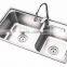 Brushed Finish Double Bowl Staniless Steel Kitchen Sinks