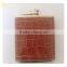 Fine stainless steel Hip Flask With Leather Wrap