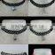 Wholesale vintage black sexy stretch hippy henna plastic tattoo choker necklace with charms pendant