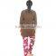 Kevince women polar fleece pyjamas set AOP heart 1000pcs up OEM factory directly