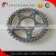 ZHEJIANG CHINA 1045 STEEL golden copper motorcycle parts chain and bajaj titan indian fine blanking sprocket per set