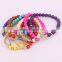 Mix Color Howlite Stone Beaded Bracelets, Gold Plated Arrow Gem stone Connector Druzy Bracelet