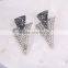 Net Design Stud Earring, Setting Crystal Rhinestone Beautiful Stud Earring