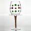 Hot selling christmas painted wine glass decoration color wine glass for christmas