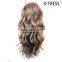 28inch 155g New products trendy style high tempreture fibre synthetic mix human hair fake P color human hair wig with good offer