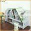 CNC Engraved WPC board Facoty Price book shelf colorful display books stand