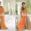 Bridal Georgette Orange Buy Online Embroidered Sarees