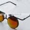 fashion metal flip up diffraction glasses with fireworks lens