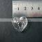 21mm transparent heart shape glass dome cabochon with 3mm hole DIY jewelry supplies 3070068