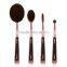 toothbrush makeup 4pieces multi-purpose rose gold oval make up brushes set