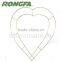 decorating flowers double ring heart shape metal wire frames