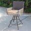 Outdoor bar furniture revolve bar chair rattan bar stool