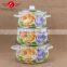quality first kitchenware 3pcs new enamel lid enamel casserole set wholesale