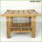 Bamboo Shower Seat with Shelf Shower Bench Homex BSCI/Factory