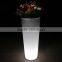 PE plastic LED rechargeable large flower pot, RGB 16 color changing Ice Bucket For Bar Party