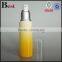 50ml  china new products gradual orange matte silver aluminum pump glass bottle china for cosmetic lotion