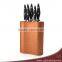 New Arrival Stainless Steel Double Forged Kitchen Knife Set With Wooden Block