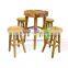 Teak Log Furniture Type Set bar Table Natural Color